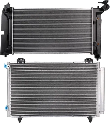 Vista 7 de SCITOO 2428PA16/AT [radiador] + condensador 3085 apto para 2006-2007 para Toyota 2003-2004 para Toyota Corolla 2003-2004 para Toyota para Matrix