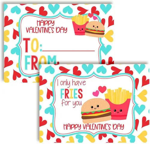 Vista 15 de AmandaCreation - Tarjetas para el día de San Valentín con chispas de chocolate con chispas de chocolate para regalar a amigos y compañeros de clase