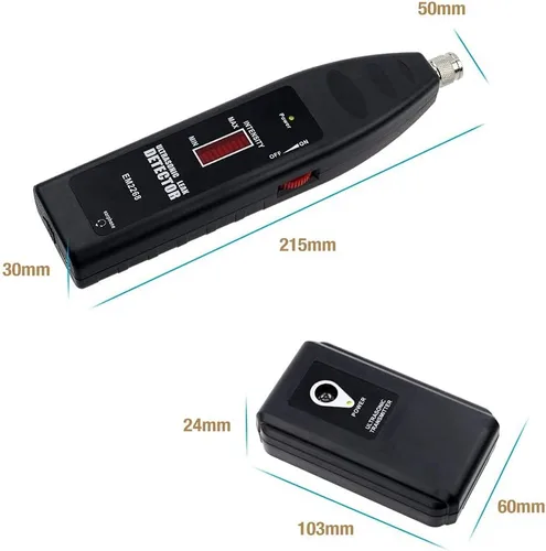 Vista 8 de allsun Pro Detector de Fugas Ultrasónico Transmisor Localizador de Ruidos Auto, Estetoscopio Electrónico Monitor de Ruidos de Máquinas HVAC