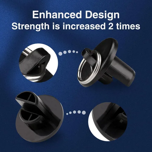 Vista 2 de Tapa de extremo con anillo, resistente a la intemperie, para persianas enrollables Coolaroo, para exteriores, persianas enrollables (negro, 1 par)