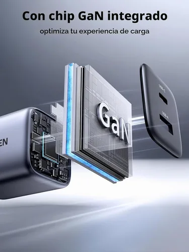Vista 7 de UGREEN Cargador USB C de 35 W para iPhone 17 de carga rápida, Nexode 2 puertos GaN plegable PPS compacto y rápido bloque de cargador de pared