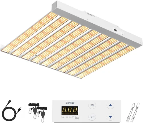 Vista 12 de 2024 Nuevo SPF2000 PRO Luz LED de 200W para Cultivo 3x3 pies de Cobertura con Temporizador y Atenuador para Plantas de Interior en Fase Vegetativa