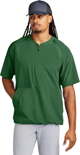 Vista 6 de SPORT-TEK Chaqueta unisex de manga corta con media cremallera Negro