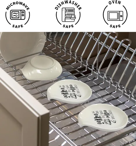 Vista 7 de Soporte para cucharas de café, accesorios de barra de café y soporte para cuchara, I DON'T GIVE EEFFOC UNTIL I 'VE HAD MY COFFEE, soporte de cuchara