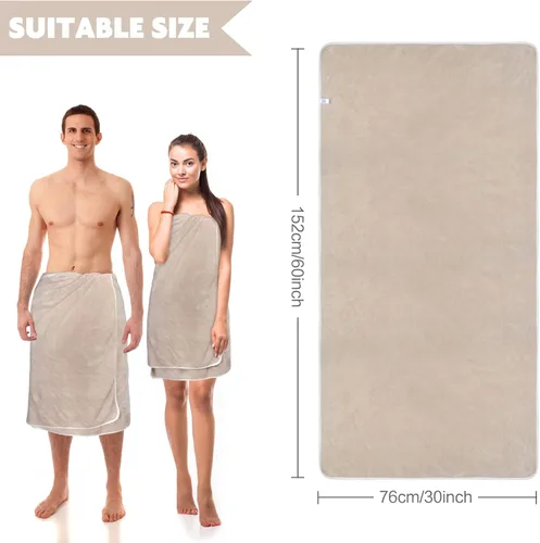 Vista 2 de KinHwa Toalla de baño de microfibra grande, toalla de baño absorbente, toallas de baño suaves, tamaño grande para mujeres y hombres, ideal para spa