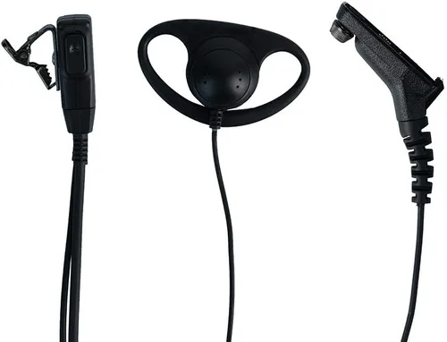 Vista 2 de Xpr 6550 Auricular, auricular de vigilancia en forma de D con micrófono Ptt XPR7550 XPR6350 XPR7350 7550e 7580e Walkie Talkie