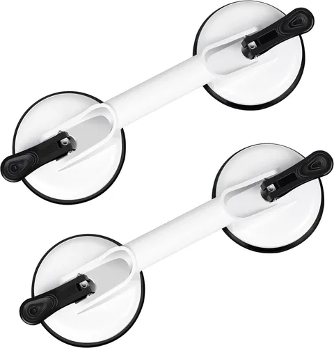 Vista 8 de FCHO Ventosas de vidrio resistentes con mango de aluminio para levantar vidrio grande/mudanza/almohadilla para levantar/fijador de abolladuras Negro