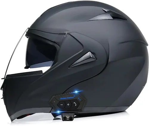 Vista 11 de Casco modular SDFGDFD Bluetooth, casco anticolisión de la motocicleta de cara completa ha obtenido la certificación DOT/ECE, casco de moto de cara