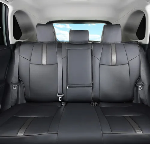 Vista 9 de Fundas de asiento RAV4 de ajuste personalizado, piel sintética impermeable para Toyota RAV4 2013-2018 (beige)