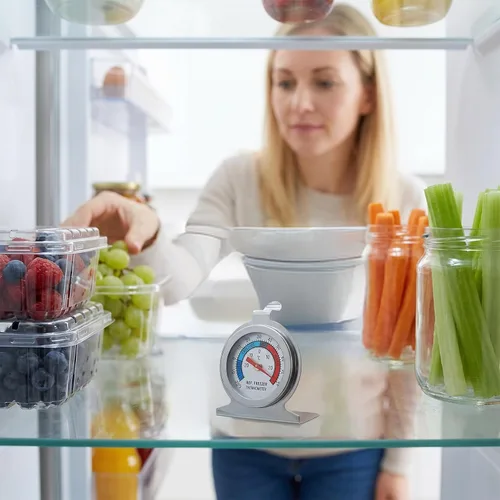 Vista 4 de Paquete de 12 termómetros para refrigerador y congelador, esfera grande