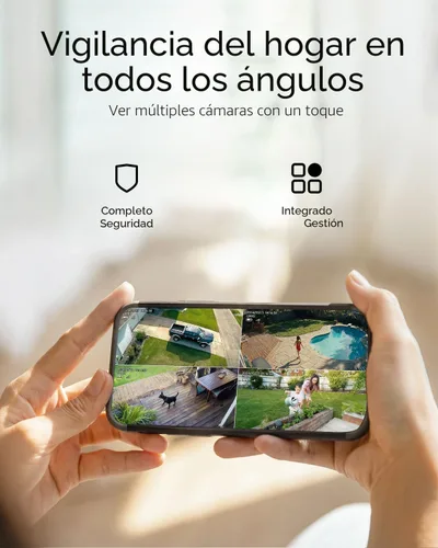 Vista 8 de COOAU Cámaras de seguridad 4MP/2.5K inalámbricas al aire libre, carga solar