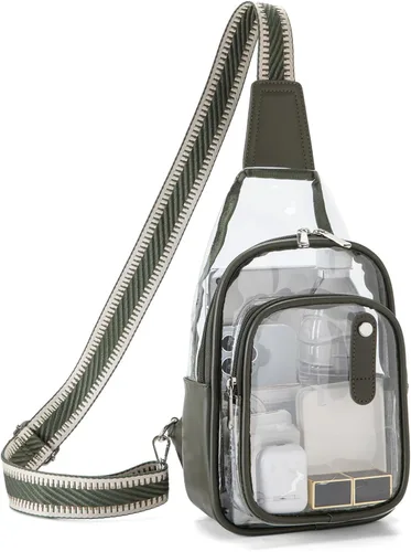 Vista 11 de Clear Bag for Stadium Events, Clear Purses For Women Stadium Crossbody Clear Fanny pack For Women Concert Bag