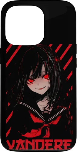 Vista 10 de Funda para iPhone 16 Yandere Anime Girl Kawaii Emo Goth Otaku Anime Manga Lover