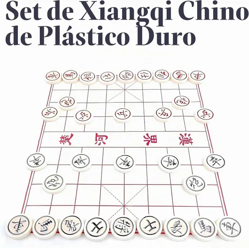 Vista 5 de MAGIKON Juego de ajedrez chino, plástico duro Xiangqi con caja 1.2in piezas