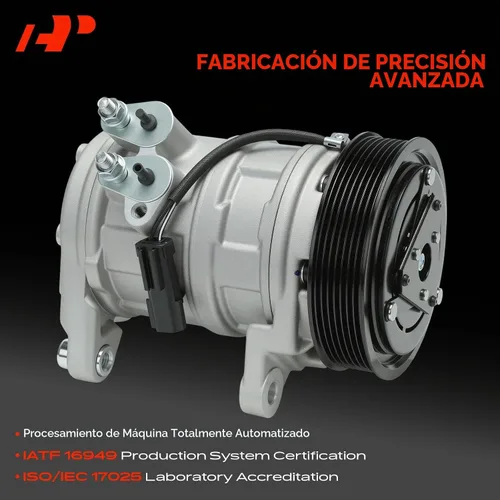 Vista 3 de Compresor de aire acondicionado A-Premium con embrague compatible con Dodge Ram 1500 2500 3500 5.7 2003-2008, Ram 4000 5.7 2005-2008