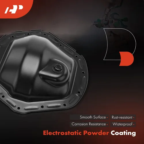 Vista 6 de A-Premium Cubierta de diferencial trasero compatible con engranaje de anillo de 11.5 pulgadas - 2001-2018 - Chevy Silverado 2500 HD 3500 & GMC