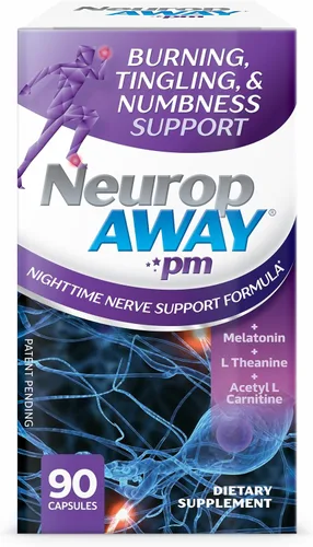 Vista 5 de NeuropAWAY Apoyo nervioso PM, con ácido R-alfa lipoico para ayudar a proporcionar alivio nervioso en tan solo 5 días, acetil-L-carnitina, teanina