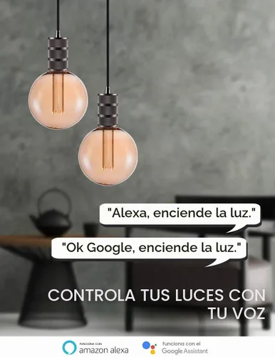 Vista 3 de Bombilla Inteligente WiFi Globo Decorativo LED Regulable LED Ámbar G125 Ámbar 4.9 pulgadas