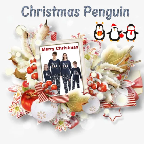 Vista 7 de Vozanet Famliy - Conjunto de pijama a juego con patrones de Papá Noel, pijamas de Navidad para hombres, mujeres y niños, ropa de Navidad