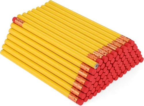 Vista 10 de Fainne 96 lápices jumbo con núcleo negro, lápiz de madera de cedro con borrador para carpinteros, estudiantes, profesores, construcción
