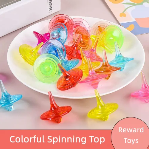 Vista 3 de Juguetes giratorios de acrílico para niños, coloridos y duraderos con cristales brillantes para niños y niñas, juego en familia, fiesta, escuela