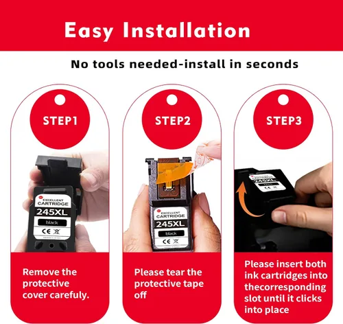 Vista 6 de Cartucho de tinta 245XL de reemplazo para Canon 245XL cartuchos de tinta negros PG-243XL para PG-245 PG-243 de alto rendimiento compatibles