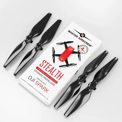 Vista 2 de Master Airscrew Hélices Stealth para DJI Spark - Negro, 4 piezas