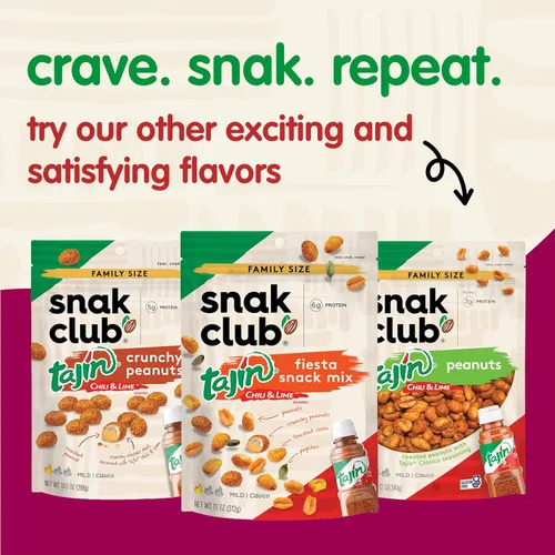 Vista 7 de Snak Club Tajin Maíz Tostado, Nuggets de Maíz Tostado con Condimento de Chile y Lima, Suave, Sin OGM, Sin Gluten, Aperitivo Kosher, Sin Colores ni