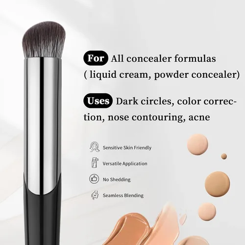 Vista 2 de DUcare Cepillo corrector para debajo de los ojos, cepillo angulado pequeño V01