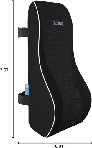 Vista 14 de Niceeday Almohada de Apoyo Lumbar para Silla de Oficina, Almohada de Apoyo para la Espalda del Automóvil, Cojín de Espuma Viscoelástica para Silla