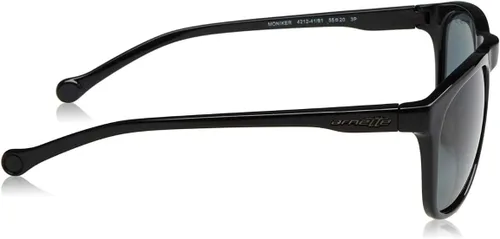 Vista 3 de ARNETTE Moniker - Lentes de sol polarizados unisex - 4181 negro brillantegris, Brillo negro