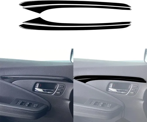 Vista 17 de 4 calcomanías para auto con diseño de pilar en el interior del espejo retrovisor compatible con Ridgeline 2017 2018 2019 2020/Passport