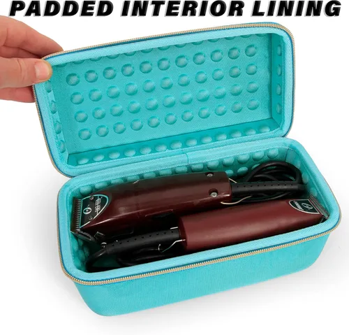 Vista 6 de CASEMATIX Clipper Case tiene capacidad para hasta 3 cortadoras, zumbadores de pelo, recortadores o terminadores en T de hasta 8.5 pulgadas, estuche