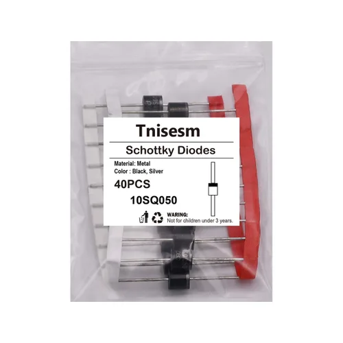 Vista 4 de Tnisesm 40 piezas 10SQ050 10A 50V Schottky diodo de bloqueo, diodo rectificador, kit axial de diodo para panel solar 10SQ050-40PCS