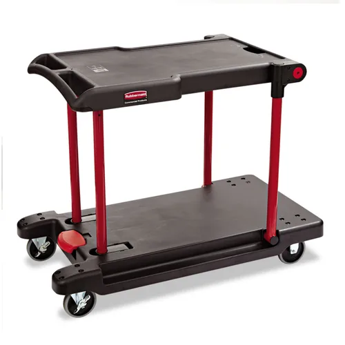 Vista 7 de Rubbermaid Commercial Convertible Utility Cart, Negro, fg430000bla