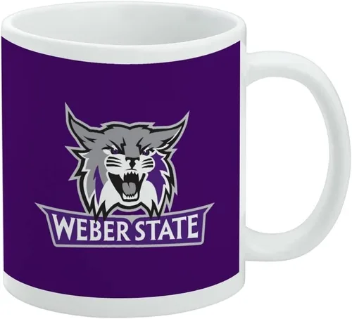 Vista 469 de Taza de cerámica con el logotipo principal de la Universidad Rider, taza de regalo novedosa para café, té y bebidas calientes, 11oz, blanca