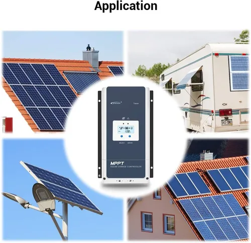 Vista 7 de EPEVER Controlador de carga solar MPPT 50A 12V/24V/36V/48V DC Identificación automática del voltaje del sistema Max.PV 150V Regulador del panel