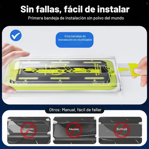 Vista 4 de WSKEN Protector de pantalla de privacidad para iPhone 14 Pro Max – [Eliminación automática de polvo] Pantalla de cobertura completa 2.5D Edge 28