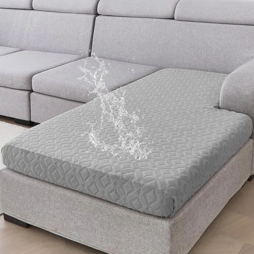 Vista 47 de Genina Fundas de cojín para sofá impermeables, fundas elásticas para sofá seccional, funda de cojín lavable, antideslizante, con parte inferior