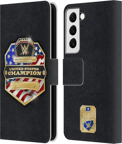 Vista 55 de Head Case Designs Officially Licensed WWE Cruiserweight Champion Title Belts Leather Wallet Case Compatible with Samsung Galaxy A07 4G Campeón