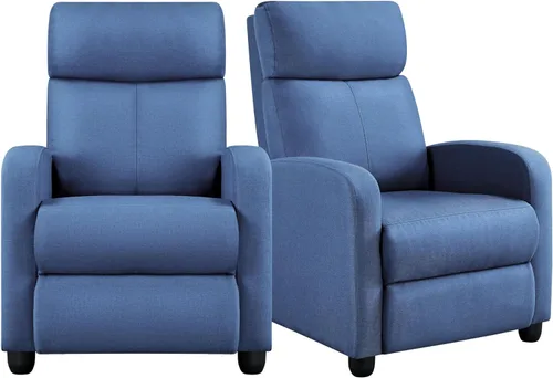 Vista 22 de Yaheetech Silla reclinable de pana con pushback de 2 asientos, silla de sala de estar con cojín de asiento grueso y respaldo, silla reclinable