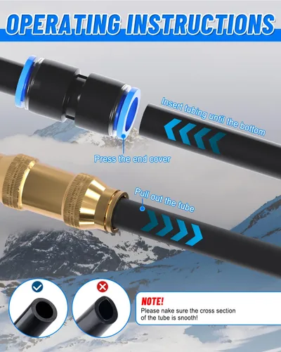Vista 14 de 32 piezas de accesorios de línea de freno de aire de latón DOT surtido de 1/4" 3/8" 1/2" kit de accesorios de línea de aire de empuje para conectar