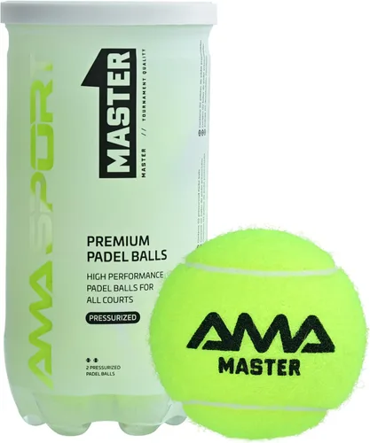 Vista 10 de AMA SPORT Pelotas de pádel presurizadas que cumplen con los estándares de competiciones y torneos adecuados para cualquier superficie o sitio