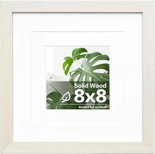 Vista 191 de Egofine - Portarretratos de 4 x 6 pulgadas, de madera maciza con plexiglás, para fotos de 3.5 x 5 con paspartú o de 4 x 6 sin paspartú, para colocar