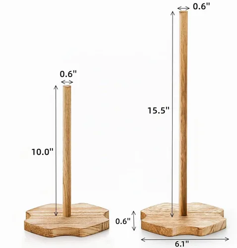 Vista 2 de Cididu Soporte de madera para donas, 8 piezas, soporte para mesa de postre, torre de exhibición de palitos de dona rústicos desmontables para bodas