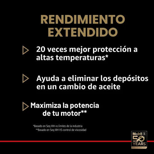 Vista 11 de Mobil 1 - Aceite sintético Extended Performance 0W-20 para motor, 5 cuartos de galón