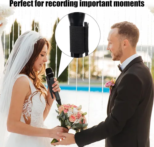 Vista 2 de YOUSHARES Funda elástica para micrófono de mano, adjunta el micrófono de mano (Shure SM58, Behringer XM8500) en Sony TX660/TX650 para un audio más