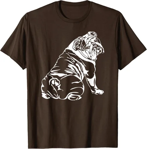 Vista 59 de Gracioso Bulldog Inglés playera perro Hund playera regalo, Azul (Heather blue)