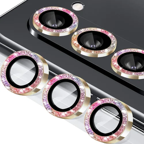 Vista 16 de Para Galaxy S24 Ultra Protector de lente de cámara Anillo de aleación de aluminio individual 9H Vidrio templado Accesorios decorativos Cubierta