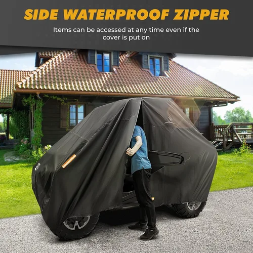 Vista 2 de Funda RZR, funda Kemimoto para UTV impermeable para todo tipo de clima, cubierta resistente con tiras reflectantes y cremallera lateral compatible